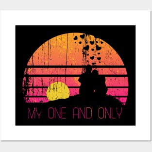 Funny valentines day cute design for couples My one and only Posters and Art